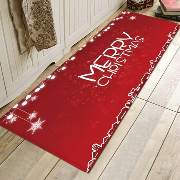 Area Rugs Carpet for Bedroom Floor Kitchen Rugs Winter Stars and Snowflakes Door mat Bedside Runner Rug Living Room Washable Non Slip 39×20in 